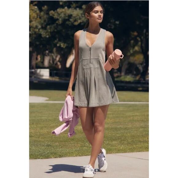 Women's Daily Practice by Anthropologie Practice Squad Mini Dress in Olive Green - Picture 1 of 4